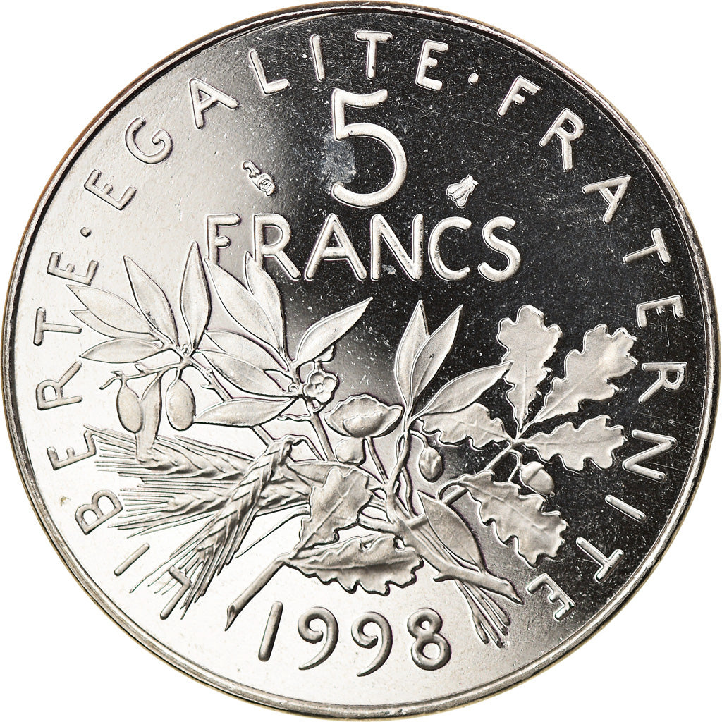 Coin, France, Semeuse, 5 Francs, 1998, Paris, BE, MS(63), Nickel Clad