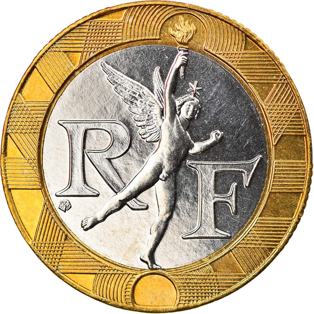 Coin, France, Génie, 10 Francs, 1997, Paris, MS(63), Aluminum-Bronze, KM:964.2