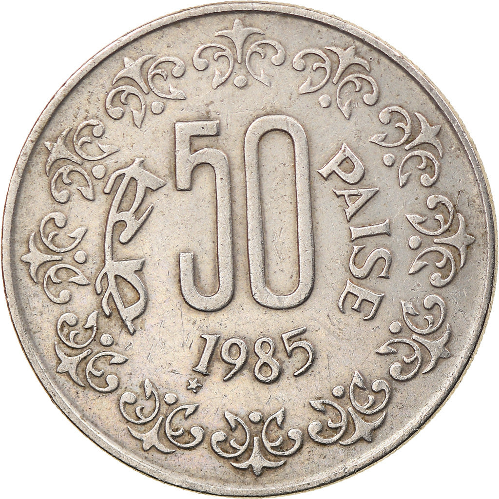 Coin, INDIA-REPUBLIC, 50 Paise, 1985, EF(40-45), Copper-nickel, KM:65
