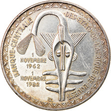 Coin, West African States, 5000 Francs, 1982, Paris, AU(55-58), Silver, KM:11