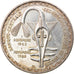 Coin, West African States, 5000 Francs, 1982, Paris, AU(55-58), Silver, KM:11