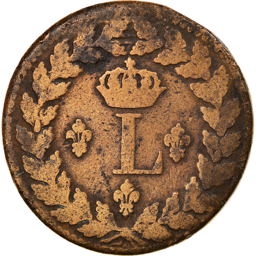 Münze, Frankreich, Louis XVIII, Decime, 1815, Strasbourg, S, Bronze, KM:701