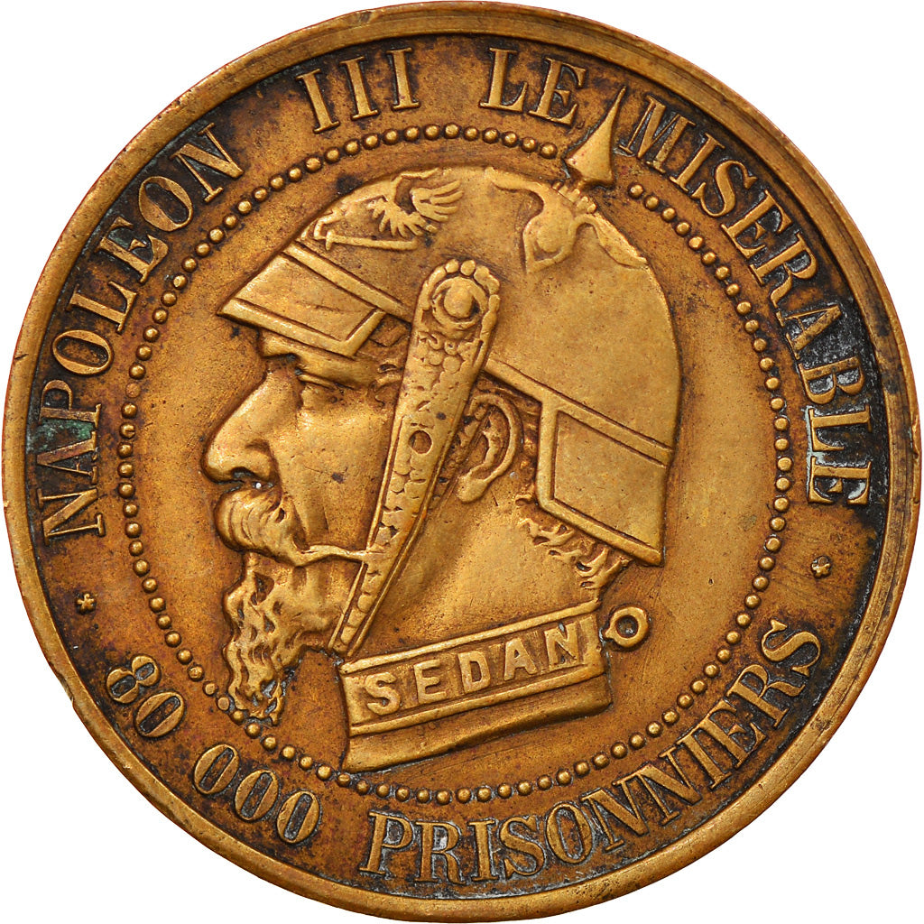 Coin, France, 5 Centimes, 1870, Satirique, EF(40-45), Bronze