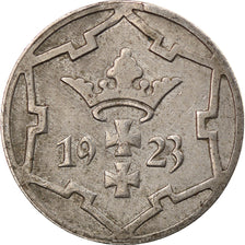 Coin, DANZIG, 5 Pfennig, 1923, Warsaw, EF(40-45), Copper-nickel, KM:142