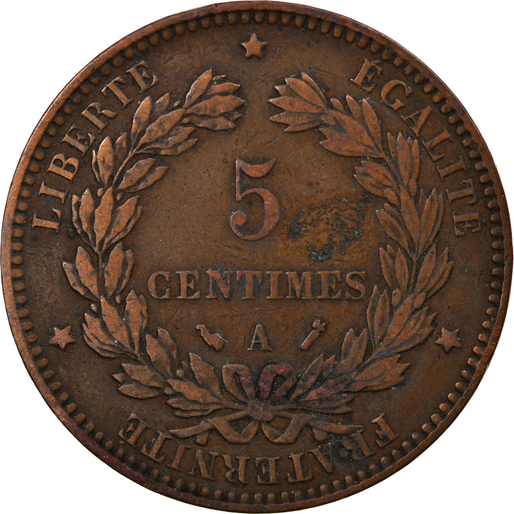 Monnaie, France, Cérès, 5 Centimes, 1894, Paris, TB+, Bronze, KM:821.1
