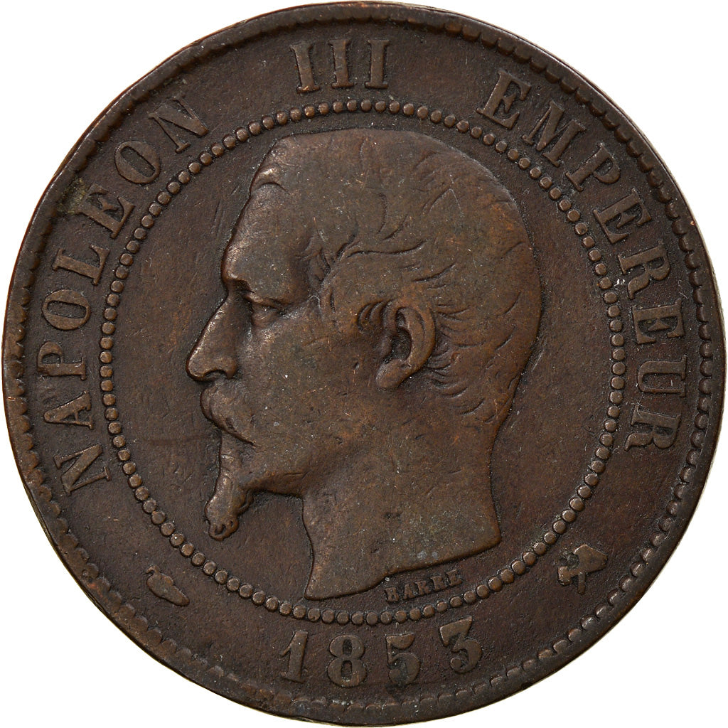 Monnaie, France, Napoleon III, Napoléon III, 10 Centimes, 1853, Rouen, TB