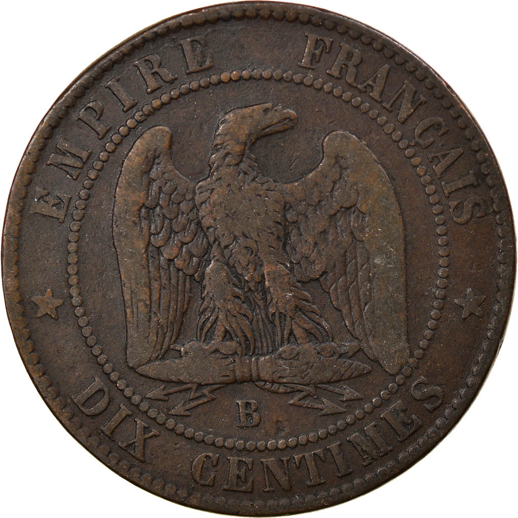Monnaie, France, Napoleon III, Napoléon III, 10 Centimes, 1853, Rouen, TB