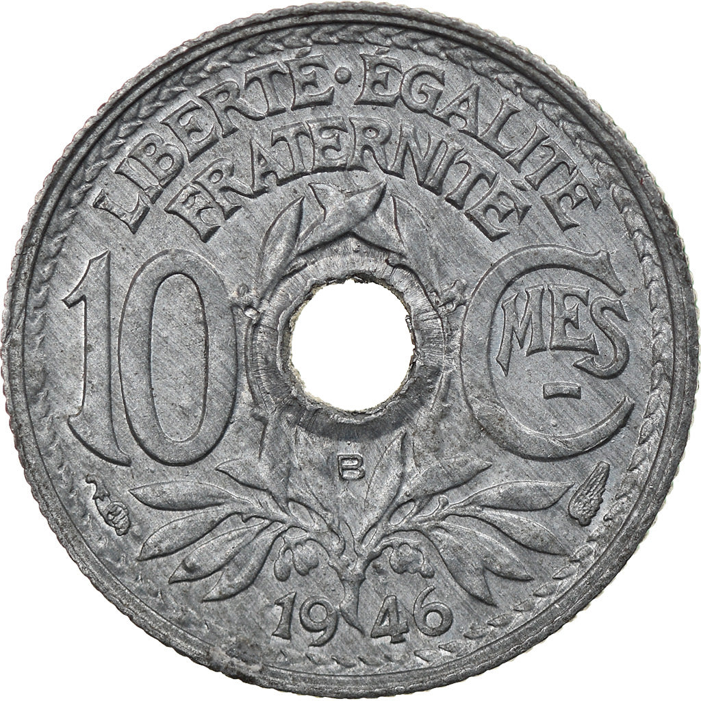 Coin, France, Lindauer, 10 Centimes, 1946, Beaumont - Le Roger, EF(40-45), Zinc