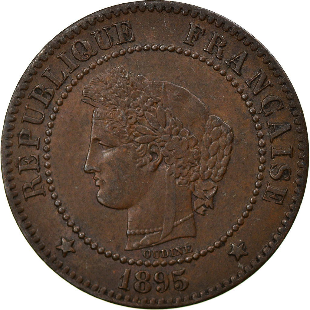 Monnaie, France, Cérès, 2 Centimes, 1895, Paris, TTB, Bronze, Gadoury:105