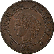 Monnaie, France, Cérès, 2 Centimes, 1895, Paris, TTB, Bronze, Gadoury:105