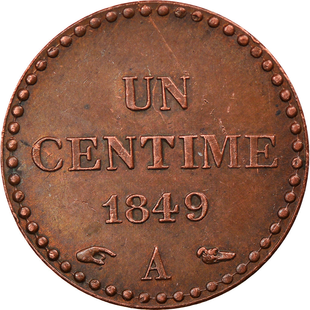 Coin, France, Dupré, Centime, 1849, Paris, MS(60-62), Bronze, KM:754