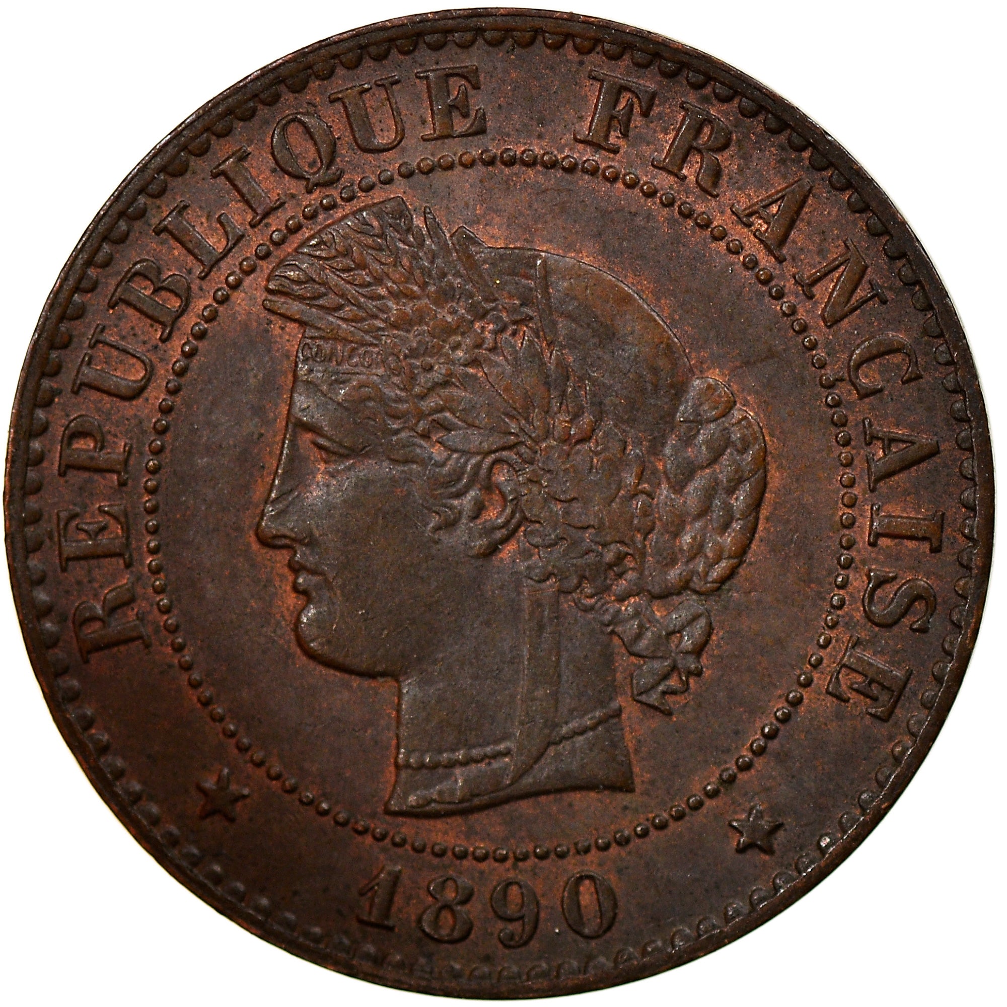 Münze, Frankreich, Cérès, Centime, 1890, Paris, SS, Bronze, KM:826.1