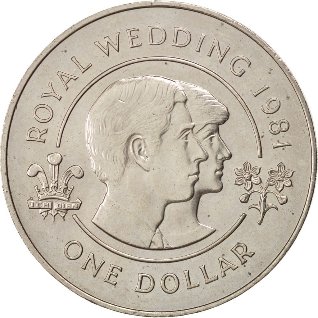 BERMUDA, Dollar, 1981, KM #28, AU(55-58), Copper-Nickel, 38.5, 28.32
