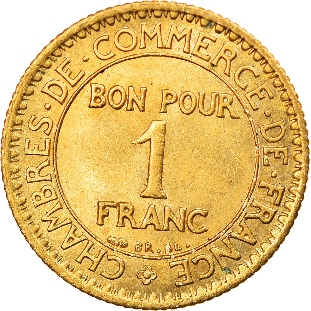 Moeda, França, Chambre de commerce, Franc, 1923, Paris, MS(63)
