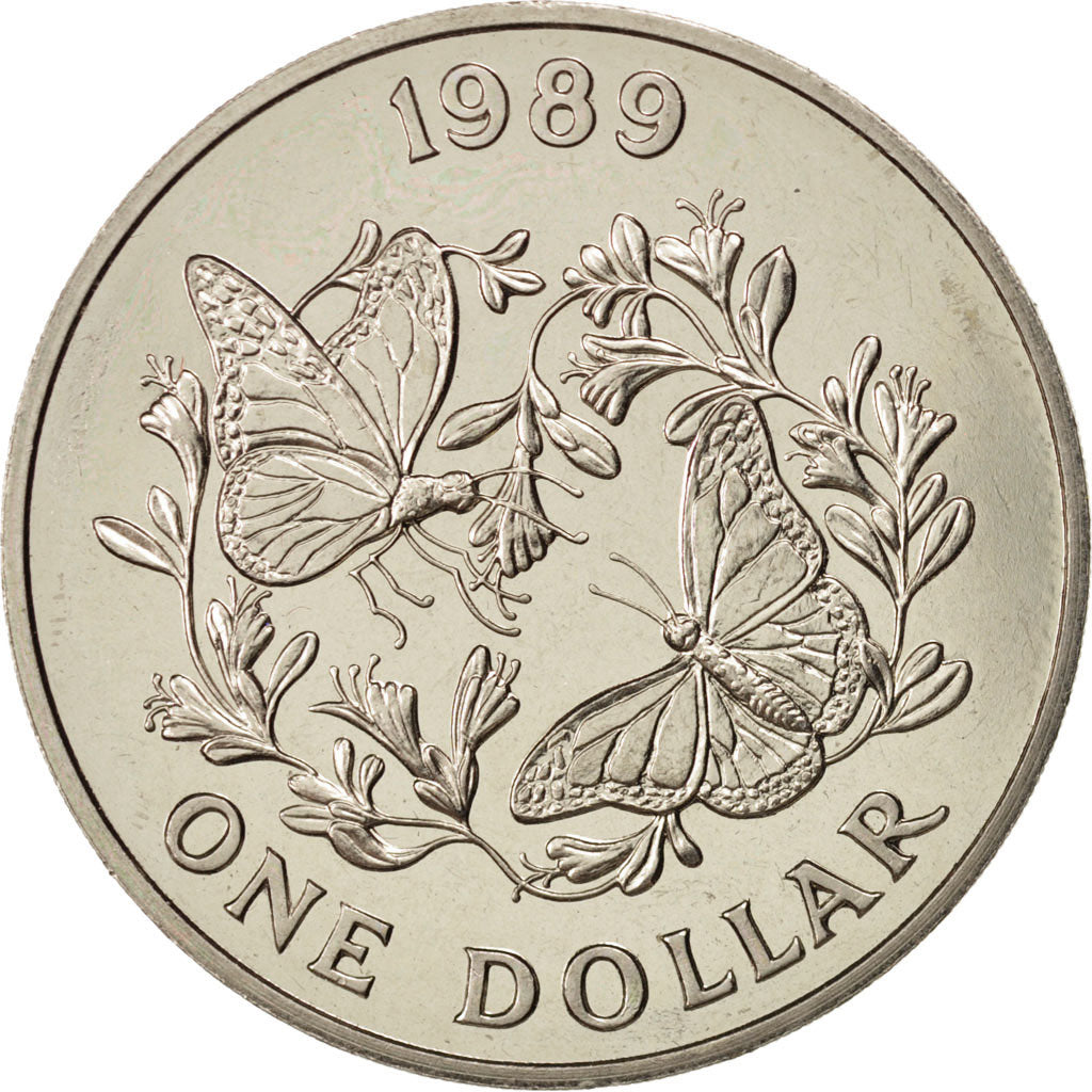 BERMUDA, Dollar, 1989, KM #61, AU(55-58), Copper-Nickel, 38.5, 28.32