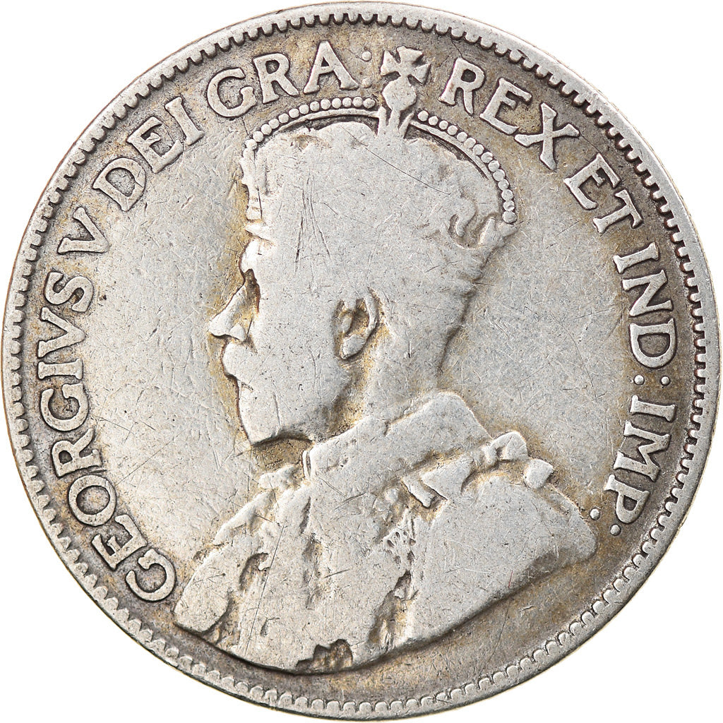 Monnaie, Canada, George V, 25 Cents, 1919, Royal Canadian Mint, Ottawa, B+