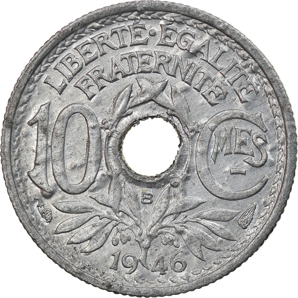 Coin, France, Lindauer, 10 Centimes, 1946, Beaumont - Le Roger, EF(40-45), Zinc
