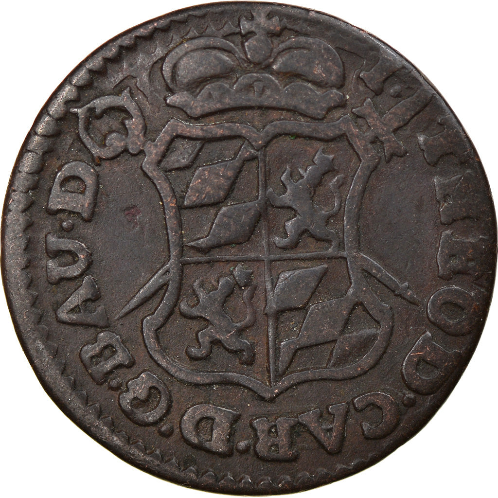 Coin, LIEGE, John Theodore, Liard, 1750, Liege, VF(30-35), Copper, KM:155