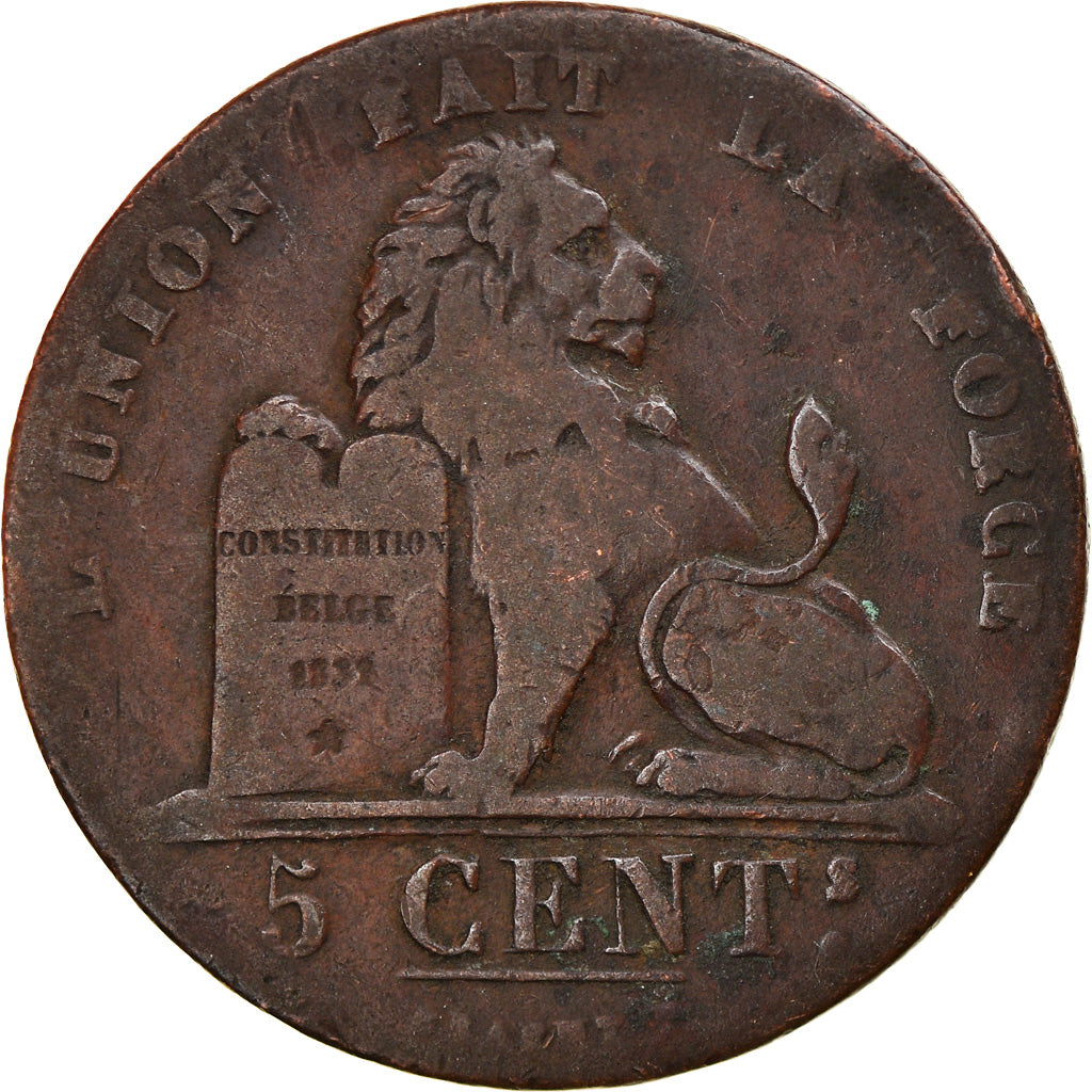 Monnaie, Belgique, Leopold I, 5 Centimes, 1841, TB+, Cuivre, KM:5.1