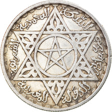Coin, Morocco, Mohammed V, 100 Francs, AH 1372/1953, Paris, AU(55-58), Silver