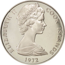 COOK ISLANDS, Dollar, 1972, KM #7, AU(55-58), Copper-Nickel, 38.5, 26.68