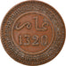 Coin, Morocco, 'Abd al-Aziz, 10 Mazunas, 1902/AH1320, Berlin, VF(30-35), Bronze