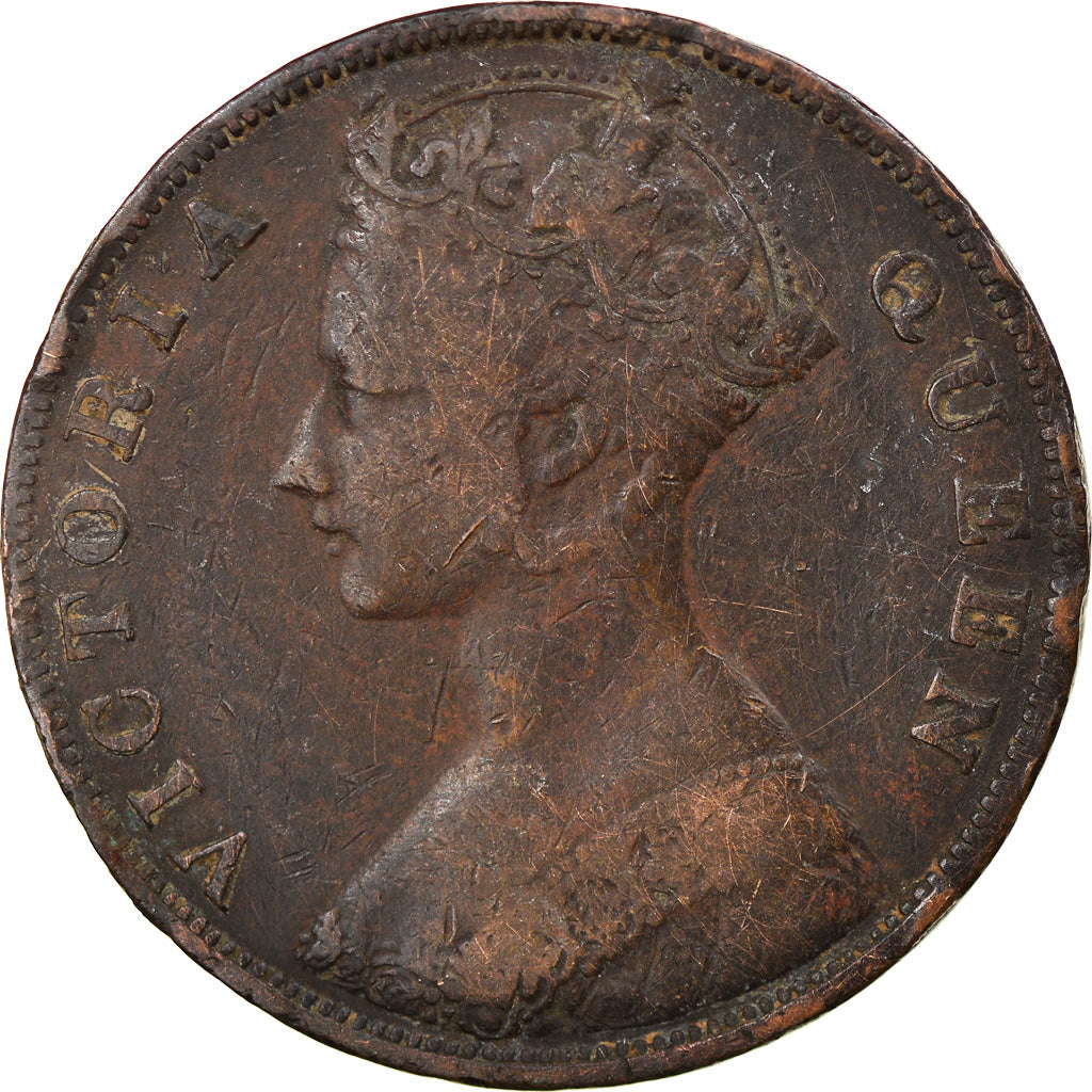 Moneta, Hong Kong, Victoria, Cent, 1875, B+, Bronzo, KM:4.1