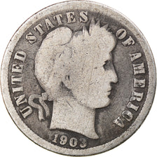 Moneda, Estados Unidos, Barber Dime, Dime, 1903, U.S. Mint, New Orleans, BC