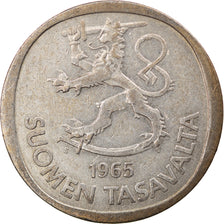 Moneda, Finlandia, Markka, 1965, MBC, Plata, KM:49