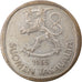 Moneda, Finlandia, Markka, 1965, MBC, Plata, KM:49
