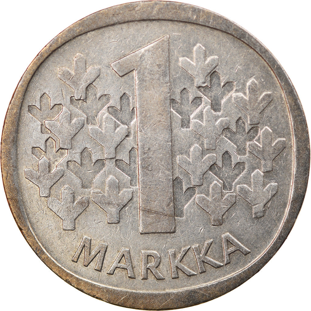 Moneda, Finlandia, Markka, 1965, MBC, Plata, KM:49