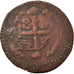 Coin, Colombia, 1/4 Réal, 1820, VF(30-35), Copper, KM:B4