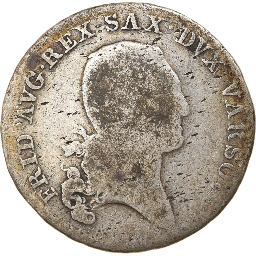 Monnaie, Pologne, Friedrich August I, 1/6 Talara, 1813, Warsaw, B, Argent, KM:85