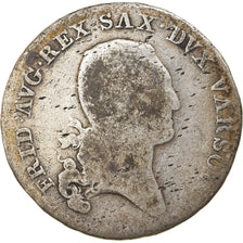 Monnaie, Pologne, Friedrich August I, 1/6 Talara, 1813, Warsaw, B, Argent, KM:85