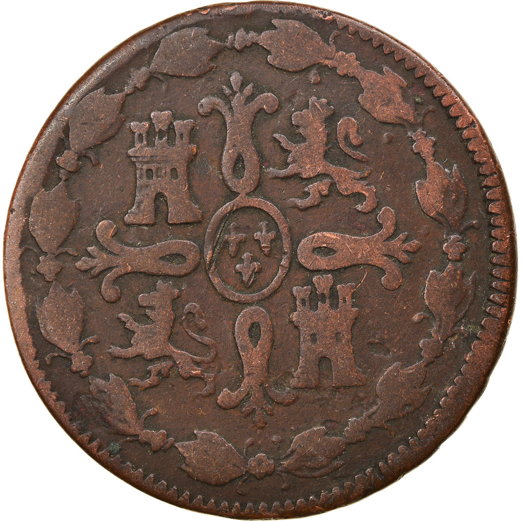 Coin, Spain, Ferdinand VII, 8 Maravedis, 1820, Jubia, F(12-15), Copper, KM:491
