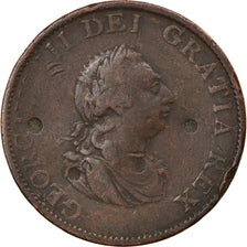 Coin, Great Britain, George III, 1/2 Penny, 1799, F(12-15), Copper, KM:647