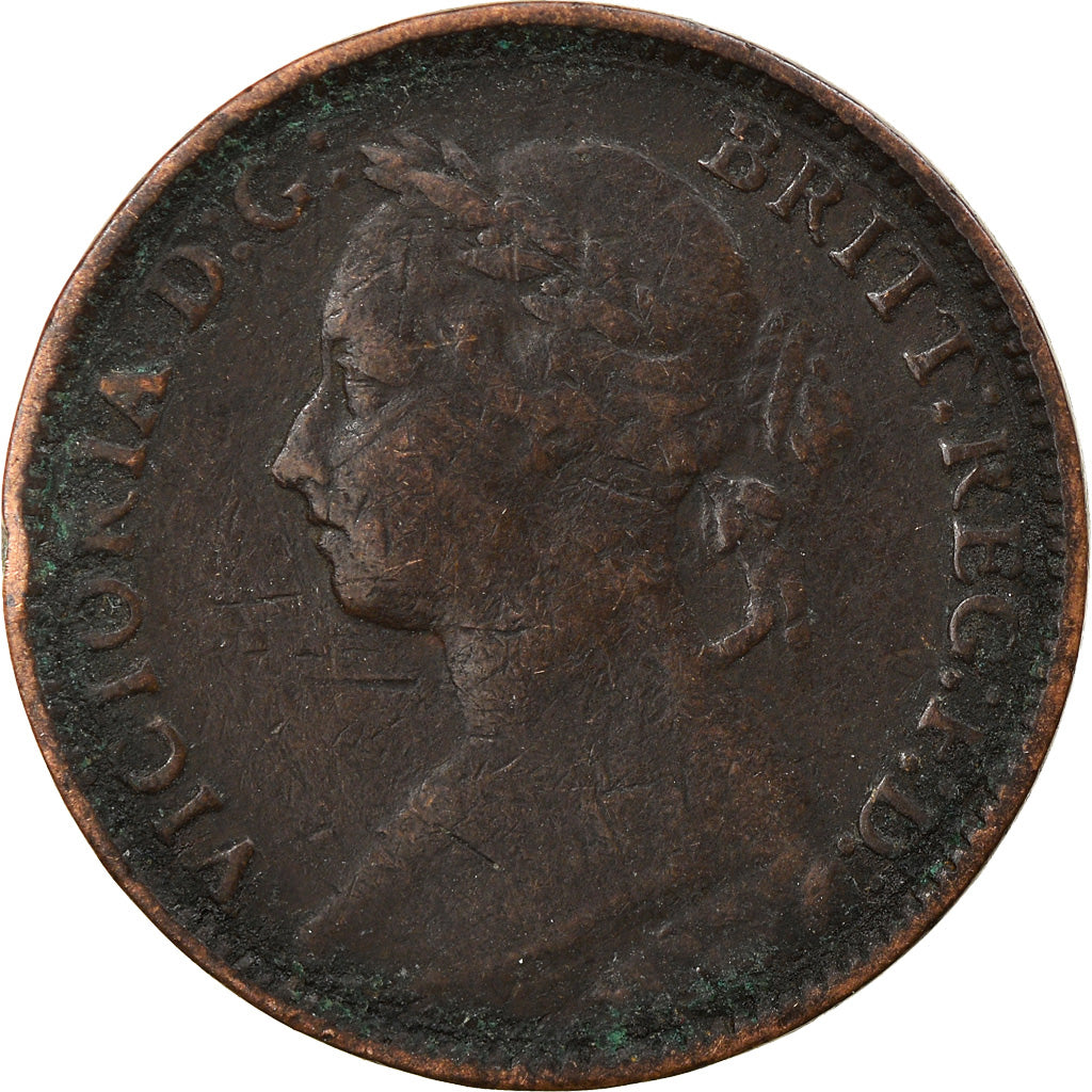 Coin, Great Britain, Victoria, Farthing, 1881, VF(20-25), Bronze, KM:753