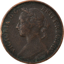 Coin, Great Britain, Victoria, Farthing, 1881, VF(20-25), Bronze, KM:753