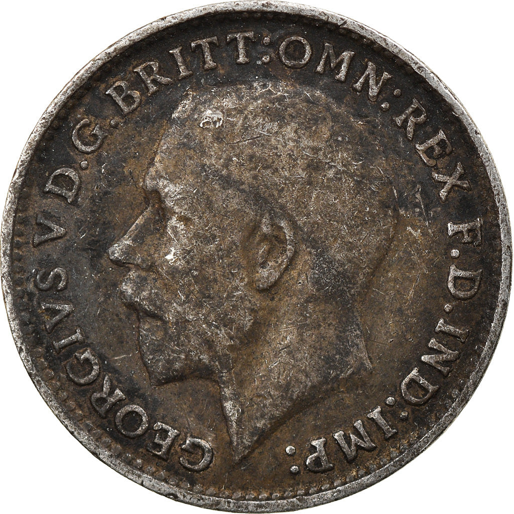 Coin, Great Britain, George V, 3 Pence, 1915, VF(30-35), Silver, KM:813