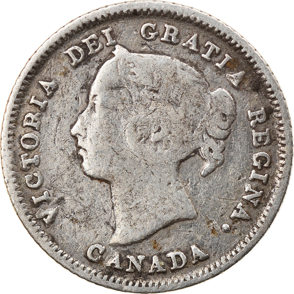 Coin, Canada, Victoria, 5 Cents, 1882, Royal Canadian Mint, VF(30-35), Silver