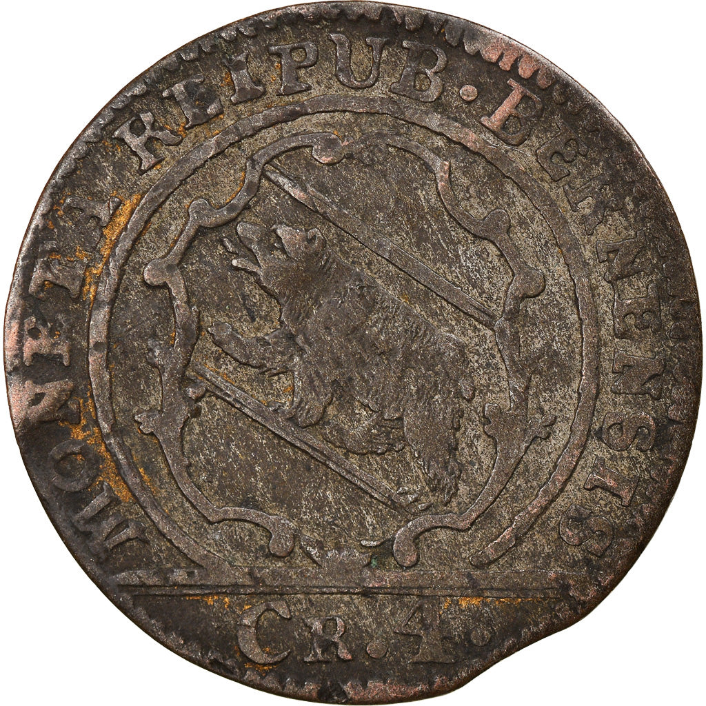 Moneta, CANTONI SVIZZERI, BERN, 4 Kreuzer, 1 Batzen, 1789, Bern, MB, Biglione