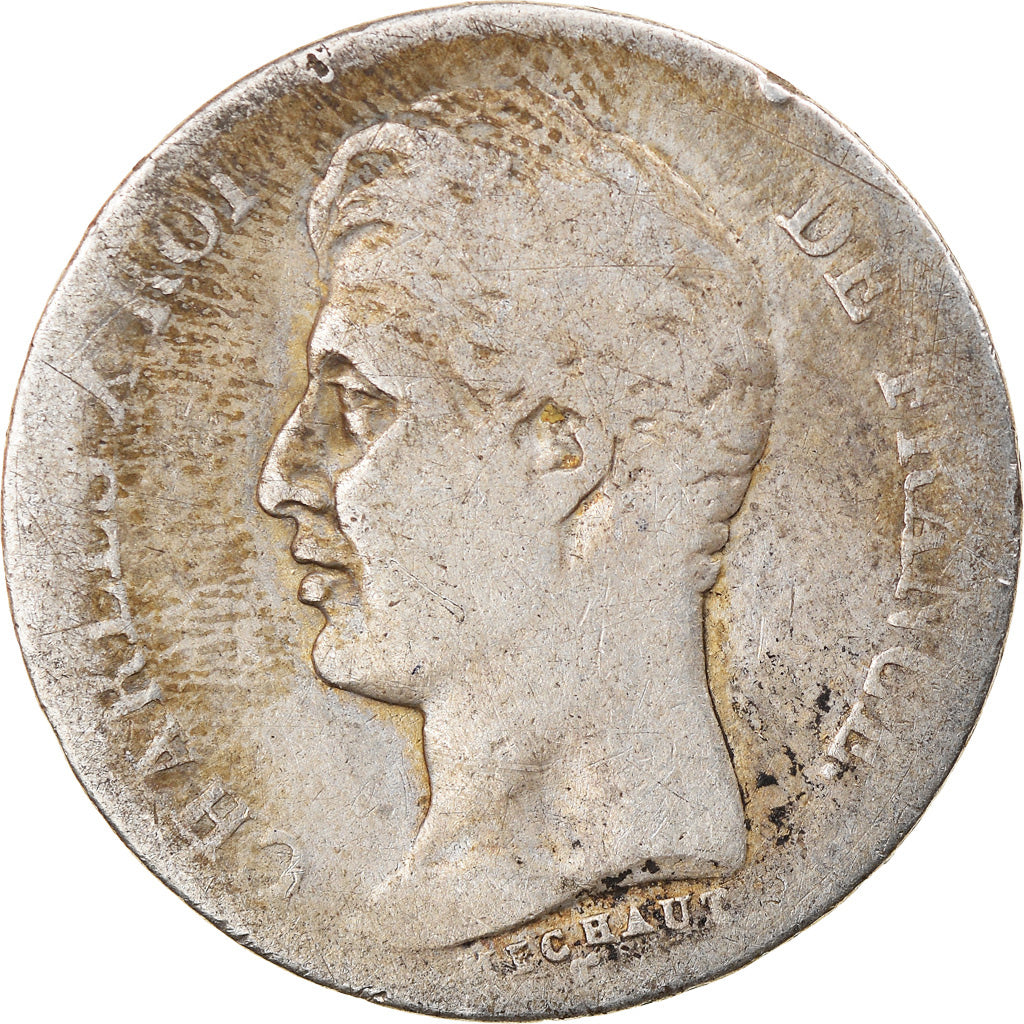 Coin, France, Charles X, Franc, 1828, Paris, VG(8-10), Silver, KM:724.1