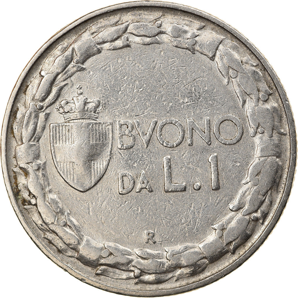 Coin, Italy, Vittorio Emanuele III, Lira, 1922, Rome, AU(55-58), Nickel, KM:62