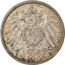 Münze, GERMANY - EMPIRE, Wilhelm II, Mark, 1907, Munich, SS+, Silber, KM:14