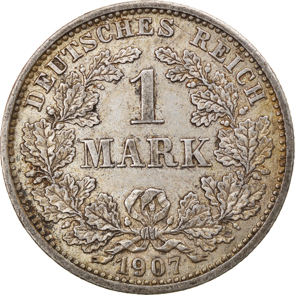 Münze, GERMANY - EMPIRE, Wilhelm II, Mark, 1907, Munich, SS+, Silber, KM:14