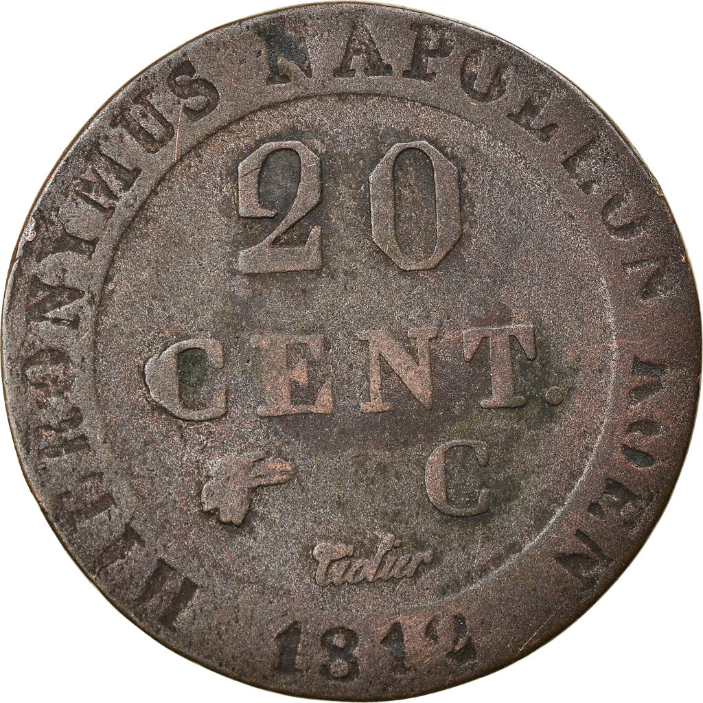 Moneta, Stati tedeschi, WESTPHALIA, Jerome, 20 Centimes, 1812, Cassel, MB+