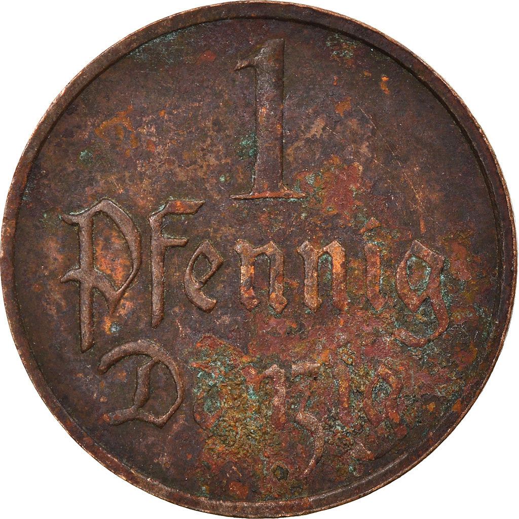 Coin, DANZIG, Pfennig, 1930, Warsaw, VF(30-35), Bronze, KM:140