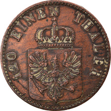 Moneta, Stati tedeschi, PRUSSIA, Wilhelm I, 3 Pfennig, 1863, Berlin, BB, Rame