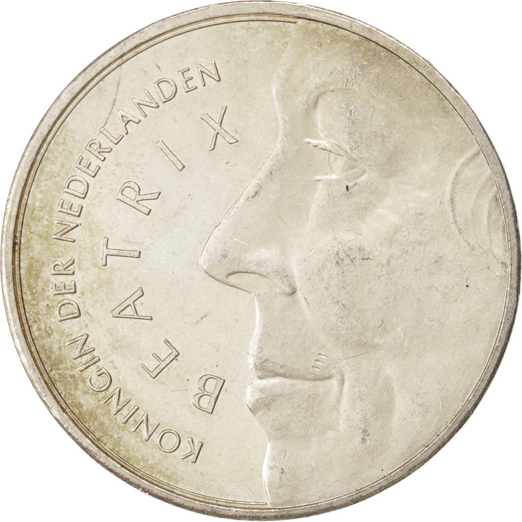 Coin, Netherlands, Beatrix, 50 Gulden, 1991, EF(40-45), Silver, KM:215