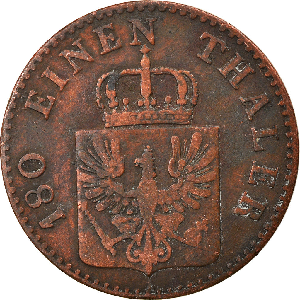 Münze, Deutsch Staaten, PRUSSIA, Friedrich Wilhelm IV, 2 Pfennig, 1854, Berlin